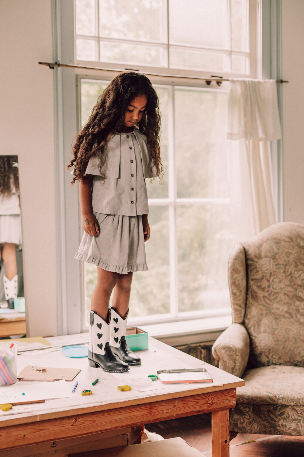 BAJE STUDIO Mini-jupe LOURES en gris - large