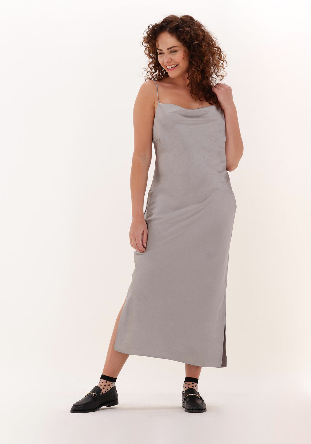 taupe just female midi jurk rich dress