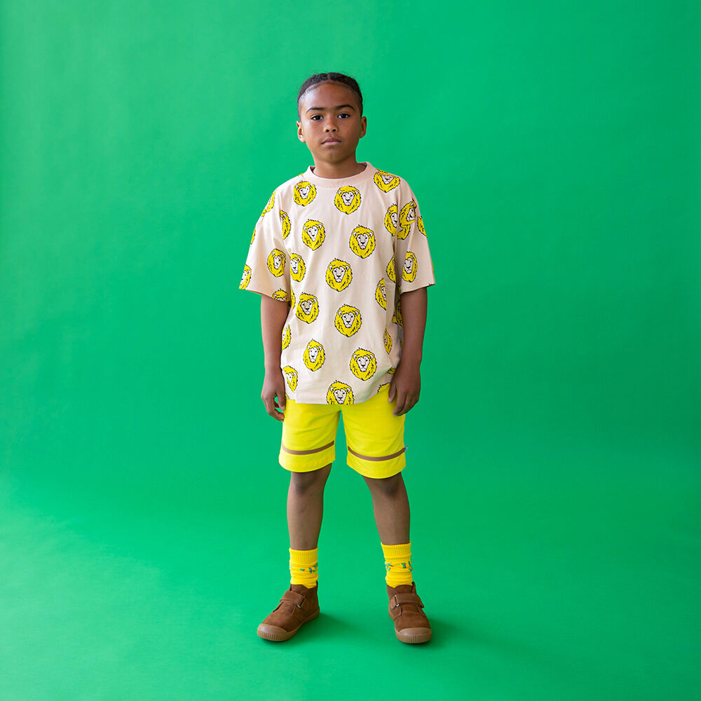 Gele CARLIJNQ T-shirt LION - OVERSIZED T-SHIRT - large