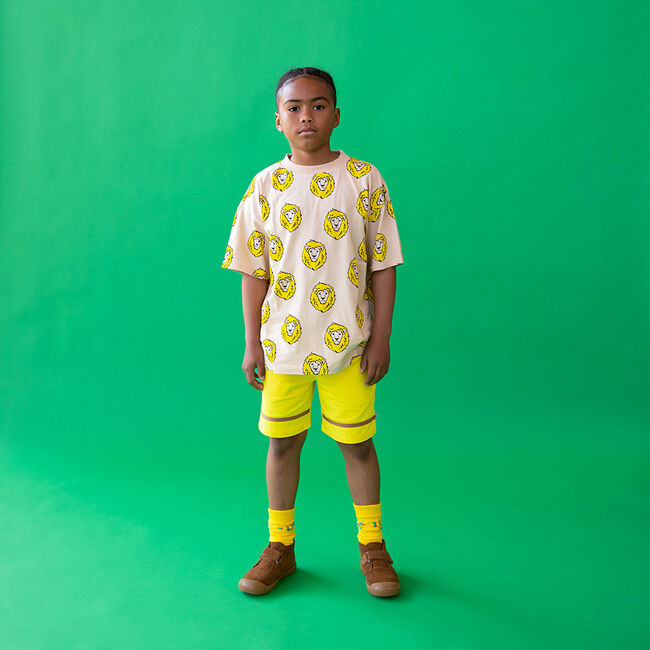 Gele CARLIJNQ T-shirt LION - OVERSIZED T-SHIRT - large