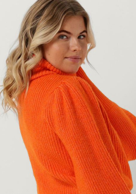 COLOURFUL REBEL Col roulé TANI KNITTED ROLL NECK SWEATER en orange - large