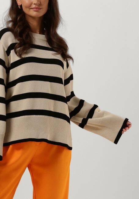 MODSTRÖM Pull CORBIN MD STRIPE O-NECK en noir - large