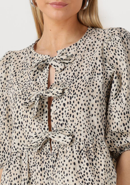 Beige COLOURFUL REBEL  LINA CHEETAH BOW TOP - large