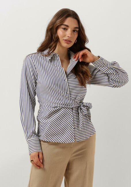 Blauw/wit gestreepte Y.A.S. Blouse YASSTA LS TIE SHIRT S. - large