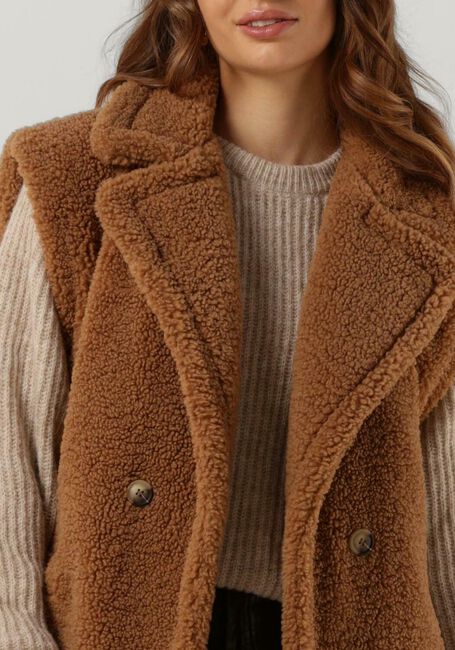 NOTRE-V Gilet TEDDY GILET en camel - large