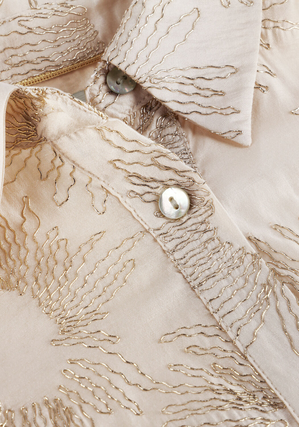 Creme NUKUS  NOLA BLOUSE EMBROIDERY - large