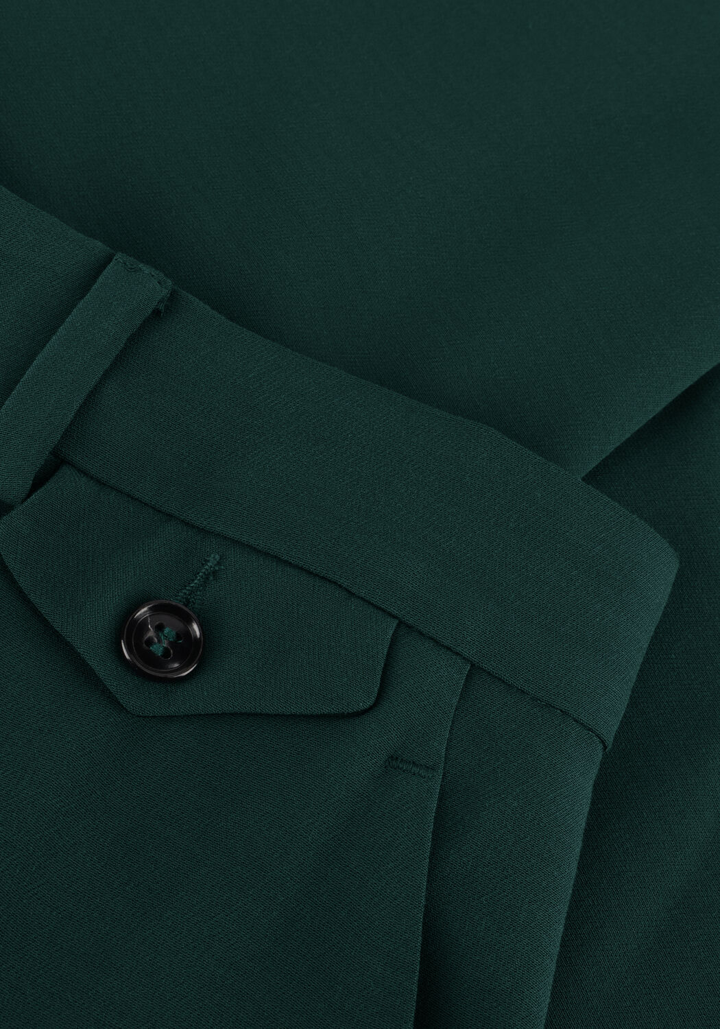 Groene VANILIA Wijde broek CREPE CLEAN CHINO - large