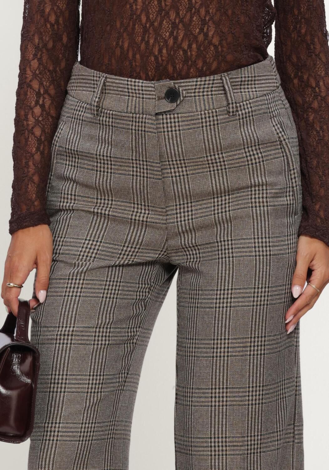 Bruine CO'COUTURE Broeken/jumpsuits VEYACC NEW WIDE PANT - large