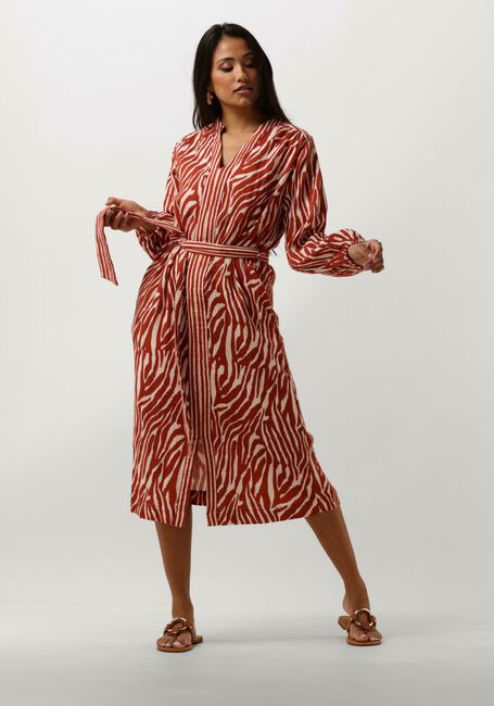 Rode STELLA FOREST Midi jurk E24RO053 - large