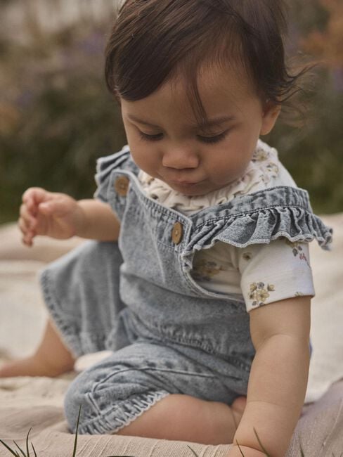 Blauwe LIL' ATELIER Broeken/jumpsuits NBFFUNDA LOOSE DNM SHORTALL 5552-FD LIL - large