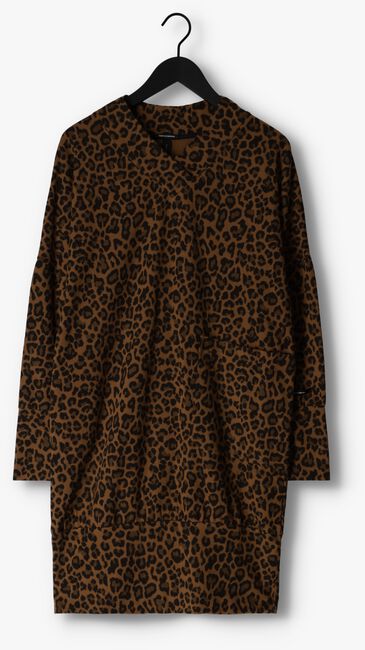 10DAYS Mini robe V-NECK DRESS LEOPARD en marron - large