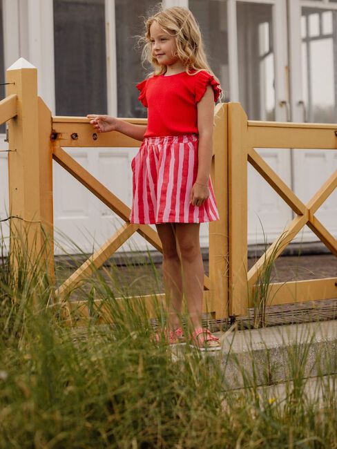 LOOXS Little Mini-jupe 2611-7703 en rose - large