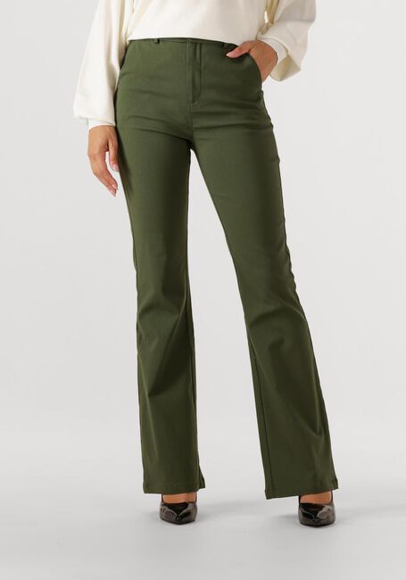 Donkergroene MINUS Flared broek CARMA FLARED PANT - large