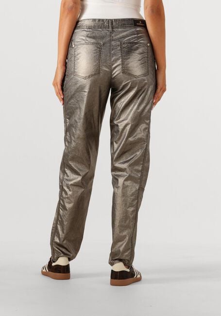 SUMMUM Pantalons longs TAPERED METALLIC COATED TWILL Métallique - large