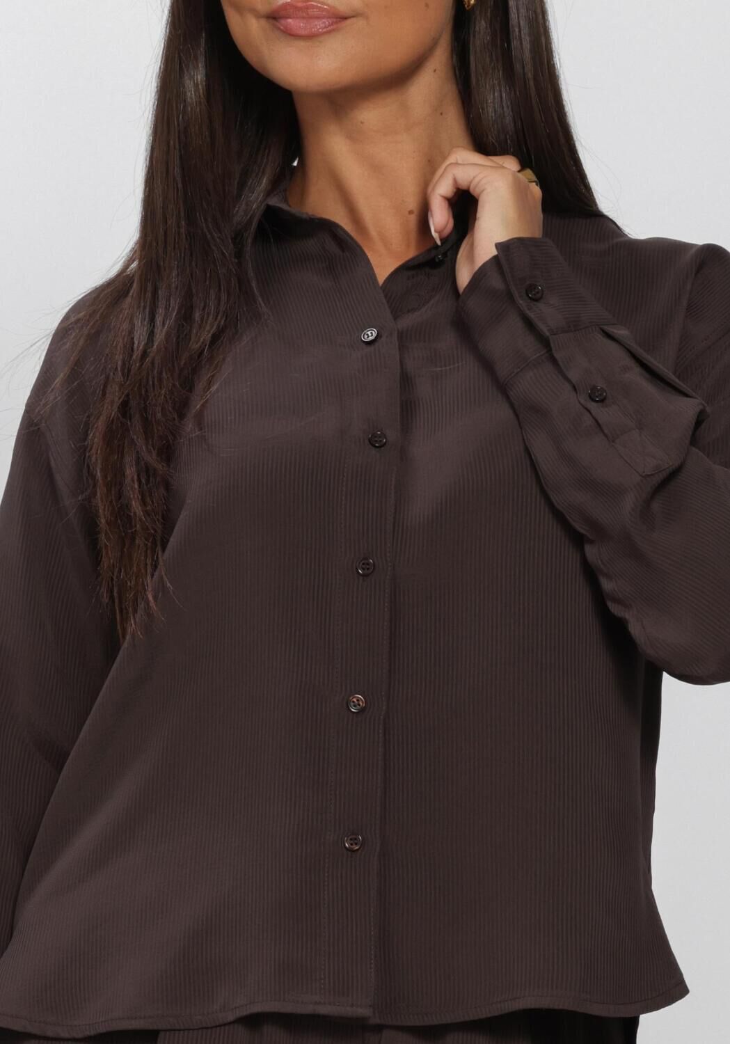 Bruine BY-BAR  KRIS SATIN STRIPE BLOUSE - large