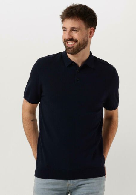 SELECTED HOMME Polo SLHBERG SS KNIT POLO NOOS Bleu foncé - large