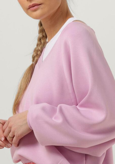 MSCH COPENHAGEN Pull NELINA IMA Q RAGLAN V NECK SWEATSHIRT Rose clair - large