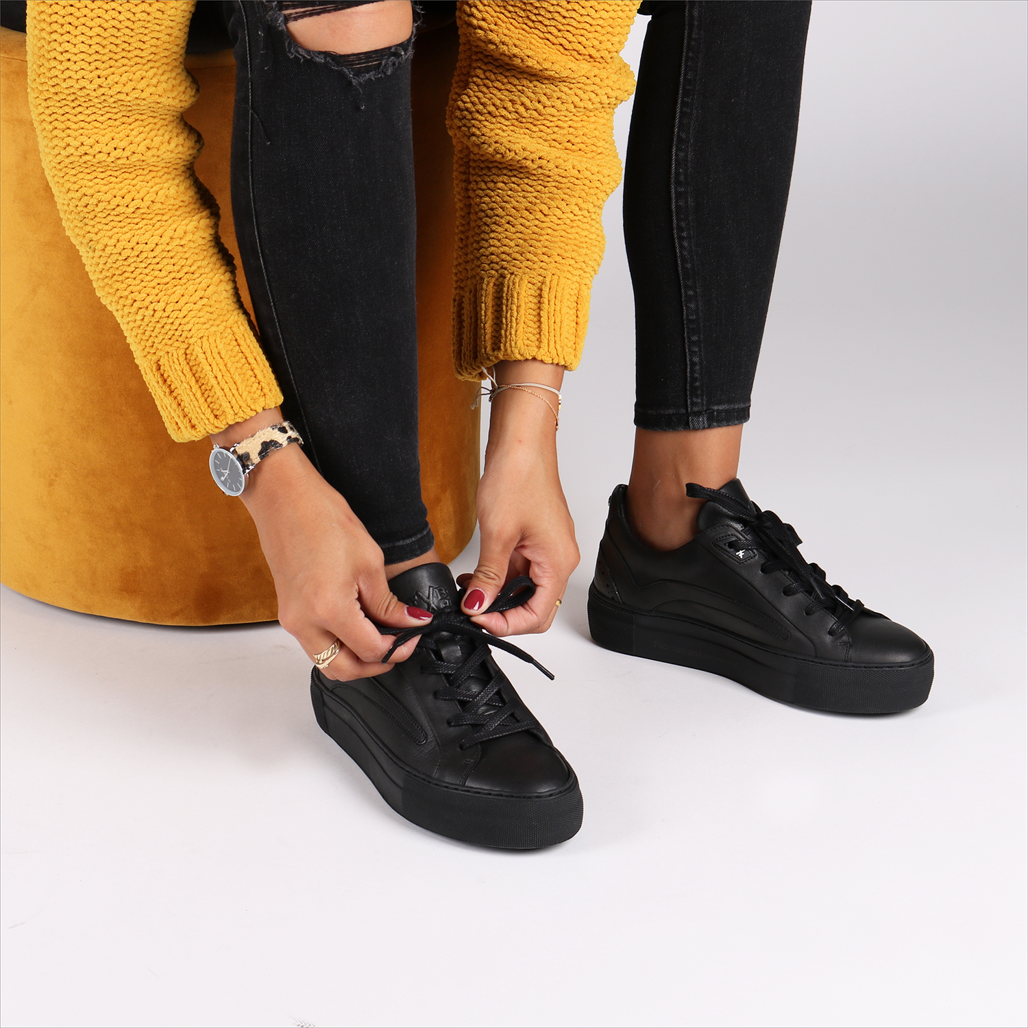 Zwarte FLORIS VAN BOMMEL Sneakers 85252 | Omoda