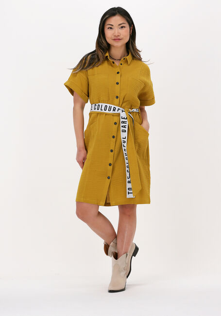 POM AMSTERDAM Mini robe MUSLIN en jaune - large