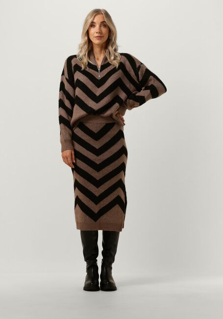 Y.A.S. Jupe midi YASKAVALLI HW MIDI KNIT SKIRT S. en marron - large