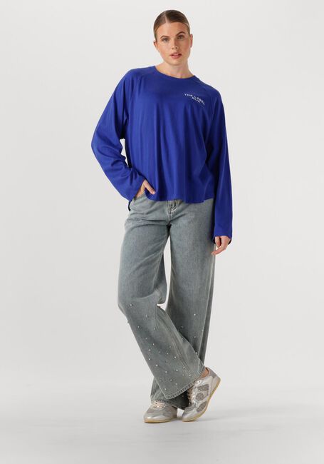 Kobalt ALIX THE LABEL T-shirt LADIES KNITTED RAGLAN LONGSLEEVE - large
