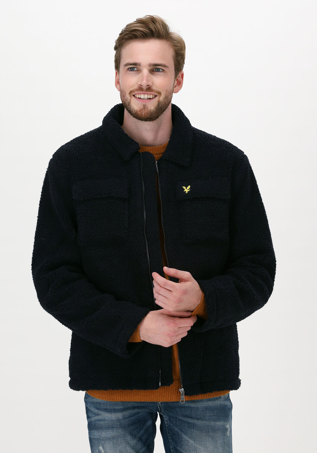 Lyle and scott clearance jumbo cord shearling jacket