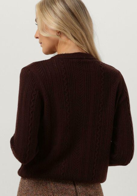 VANILIA Gilet CLASSIC CREW CARDI en marron - large