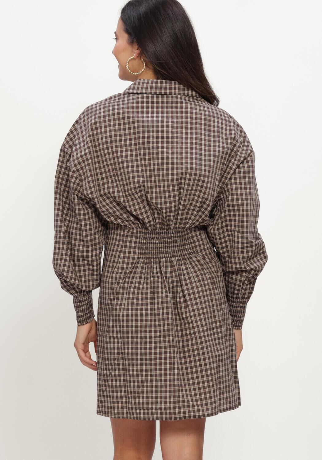Bruine NOTRE-V Midi jurk NV-IRIS - large