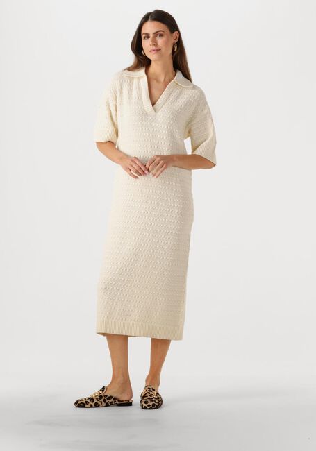 Y.A.S. Robe midi YASCIBYL 2/4 LONG KNIT DRESS Blanc - large