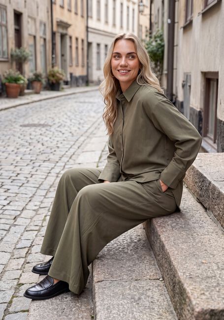 Groene MY ESSENTIAL WARDROBE Top MWHACE VITTA SHIRT - large