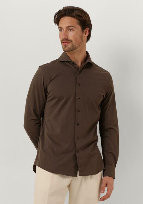 PROFUOMO Chemise classique SHIRT X-CUTAWAY JAPANESE KNITTED en marron - large