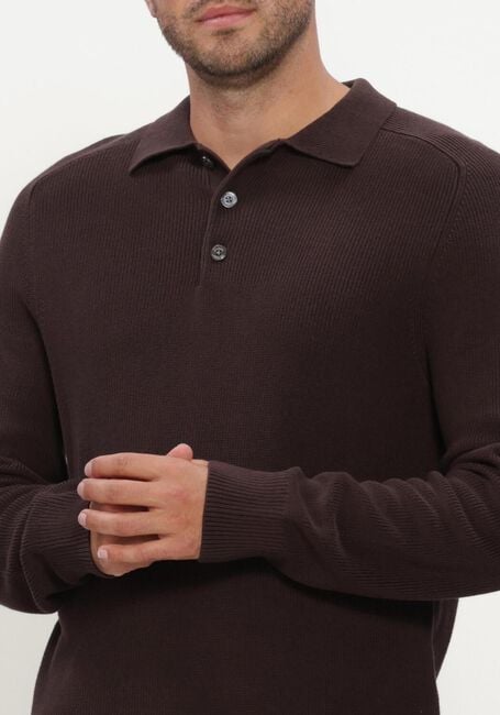 JC RAGS Pull POLO LONG SLEEVE EWALD en marron - large