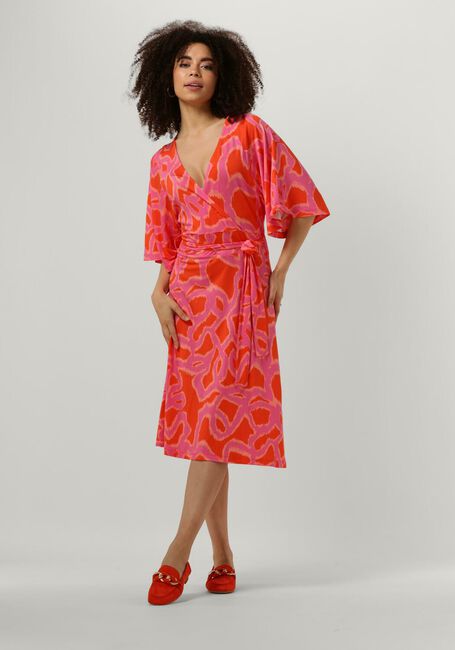 Oranje SUMMUM Midi jurk DRESS LOSSE IKAT - large