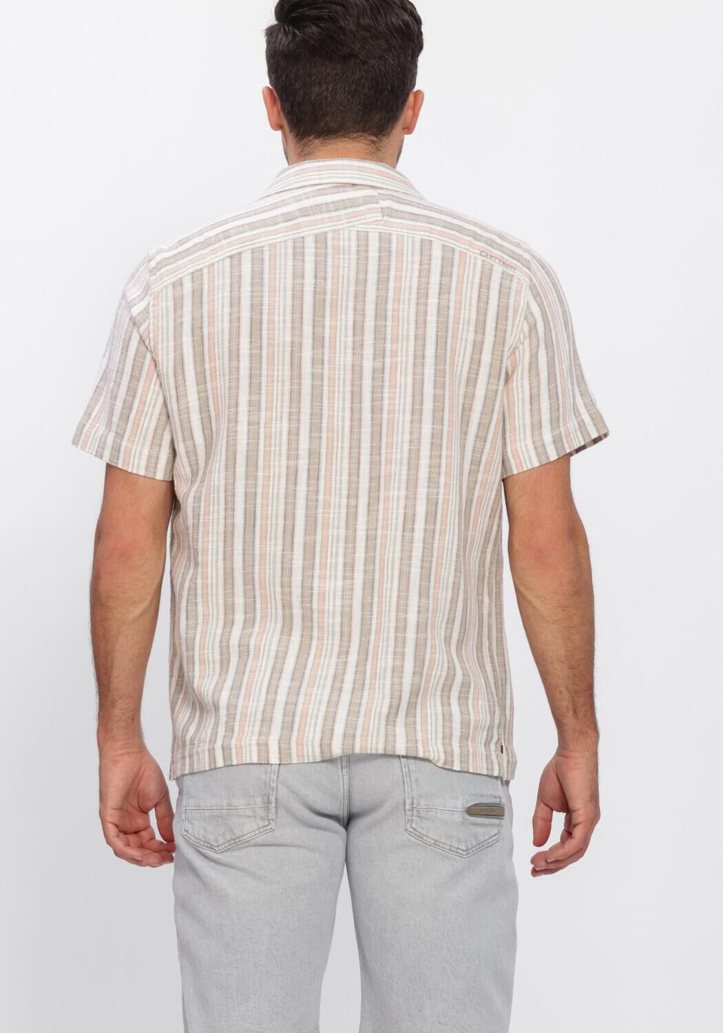 CAST IRON Chemise d&eacute;contract&eacute; TWILL SLUB STRIPE en multicolore - large
