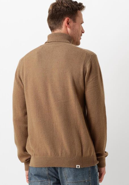 Bruine ANERKJENDT Coltrui AKNICO SOLID ROLL NECK LAMBSWOOL - large