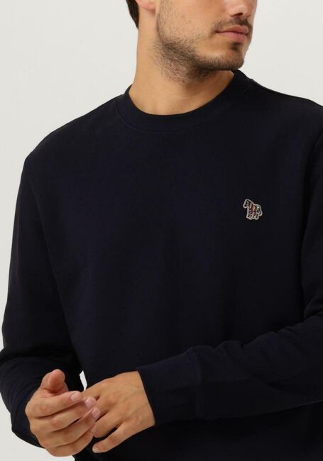 Donkerblauwe PS PAUL SMITH Sweater MENS REG FIT SWEATSHIRT ZEBRA - large