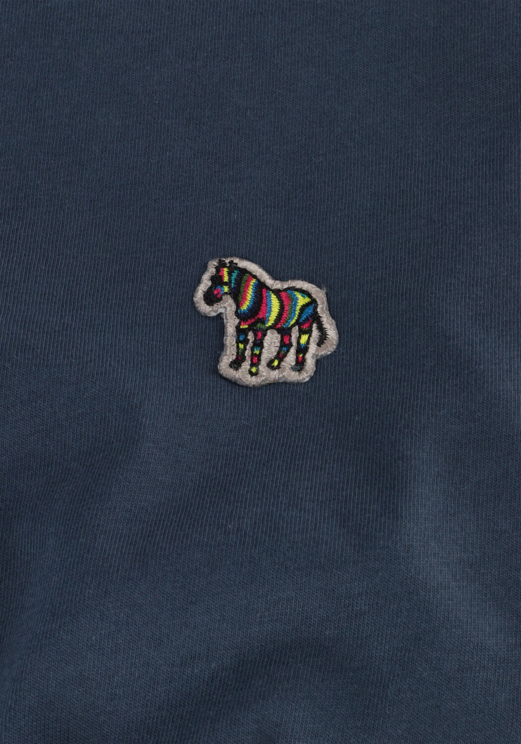 PS PAUL SMITH Polo MENS SLIM FIT SS TSHIRT ZEBRA BADGE en bleu - large