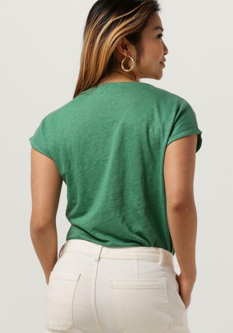BY-BAR T-shirt MILA ORGANIC LINEN TOP en vert - large