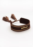 Zwarte NOTRE-V Sieraad TOUW ARMBANDJE BELIEVE - medium