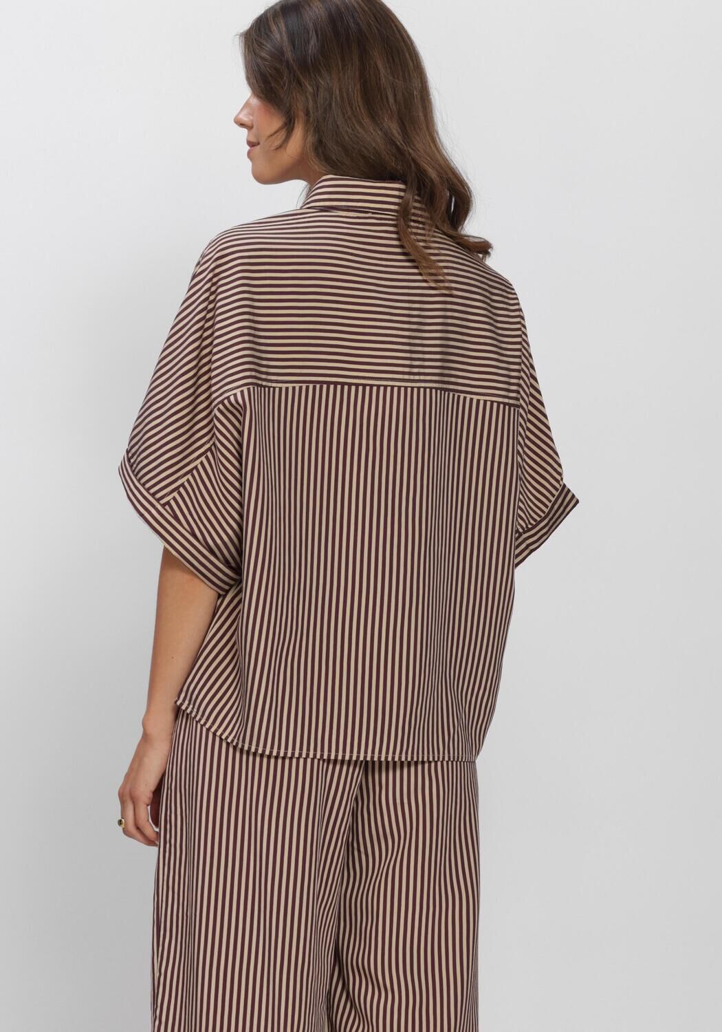 Bruine BY-BAR  SUNNY STRIPE BLOUSE - large