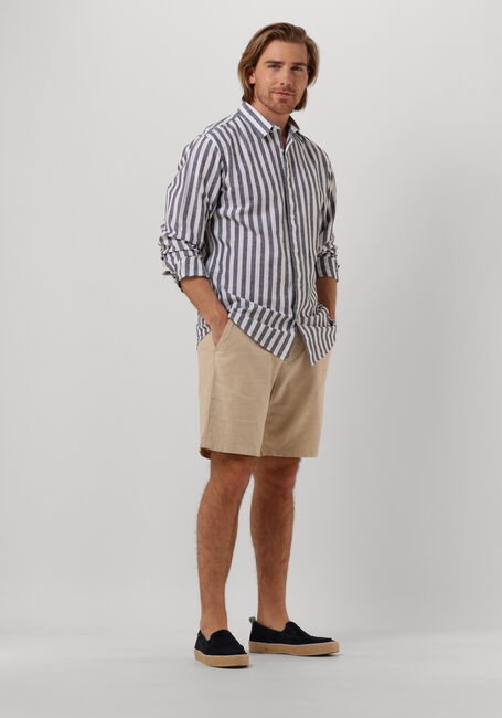 Beige SELECTED MEN Korte broek SLHREGULAR-BRODY LINEN BLD SHORTS NOOS - large