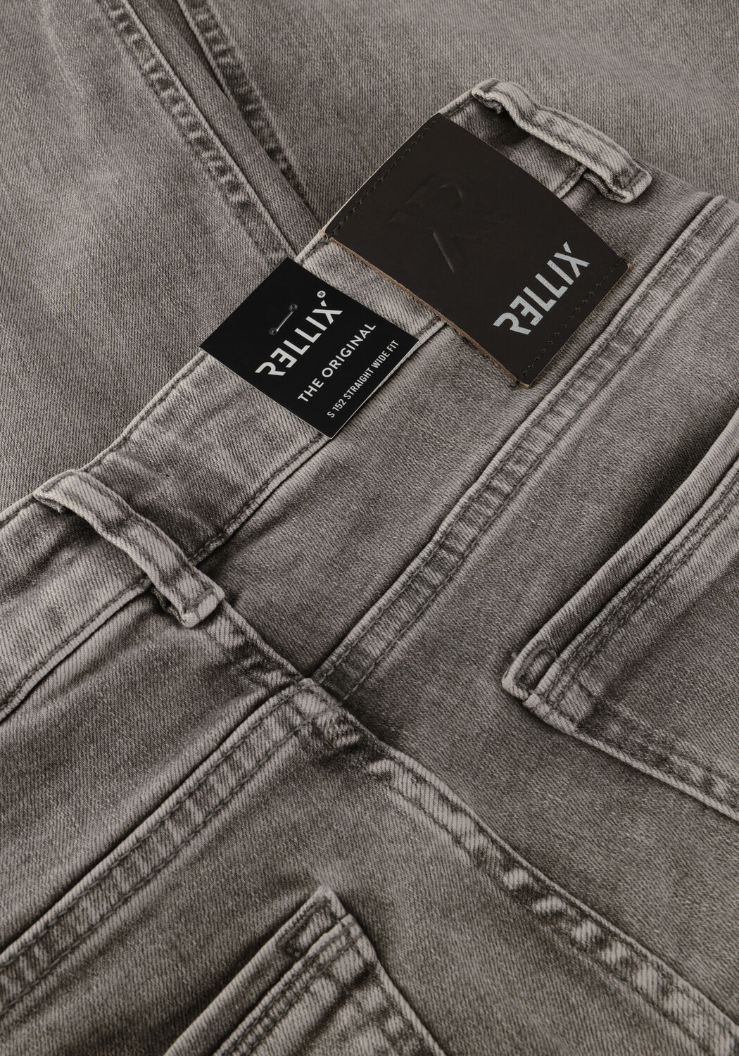 Grijze RELLIX Wide jeans 2615 STRAIGHT WIDE FIT JEANS - large