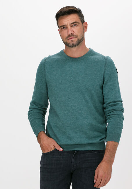 Groene VANGUARD Trui R-NECK COTTON SLUB - large