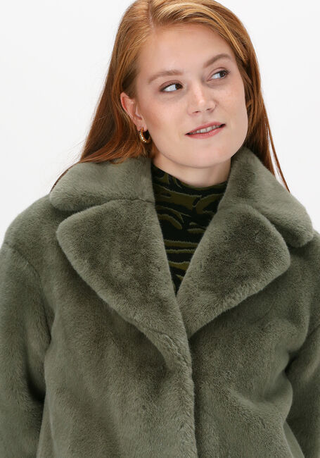 Groene STAND STUDIO Faux fur jas CAMILLE COCOON COAT SOFT - large