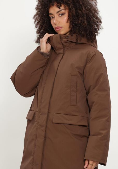 Bruine OBJECT Gewatteerde jas OBJKELYN L/S RE LONG JACKET NOOS - large