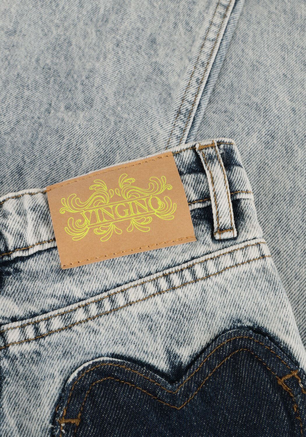 VINGINO Straight leg jeans CATO HEART Bleu clair - large