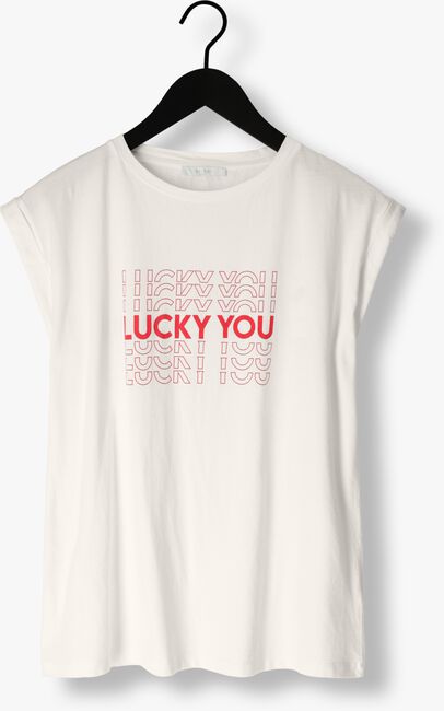 BY-BAR T-shirt THELMA LUCKY YOU TOP en blanc - large