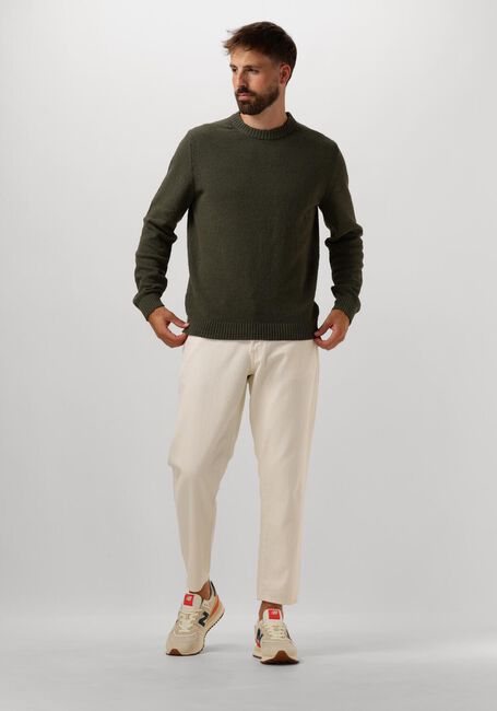 Groene SELECTED HOMME Trui SLHLOOP LS KNIT CREW NECK - large
