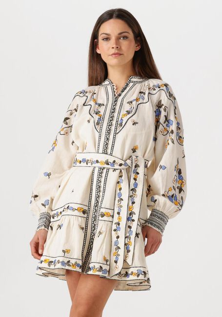 SCARLETT POPPIES Mini robe FIUCCI SHORT DRESS Écru - large