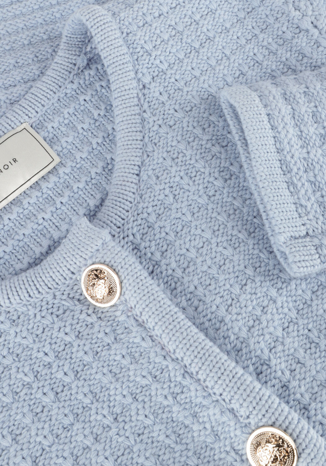 Lichtblauwe NEO NOIR Vest LIMONE KNIT JACKET - large